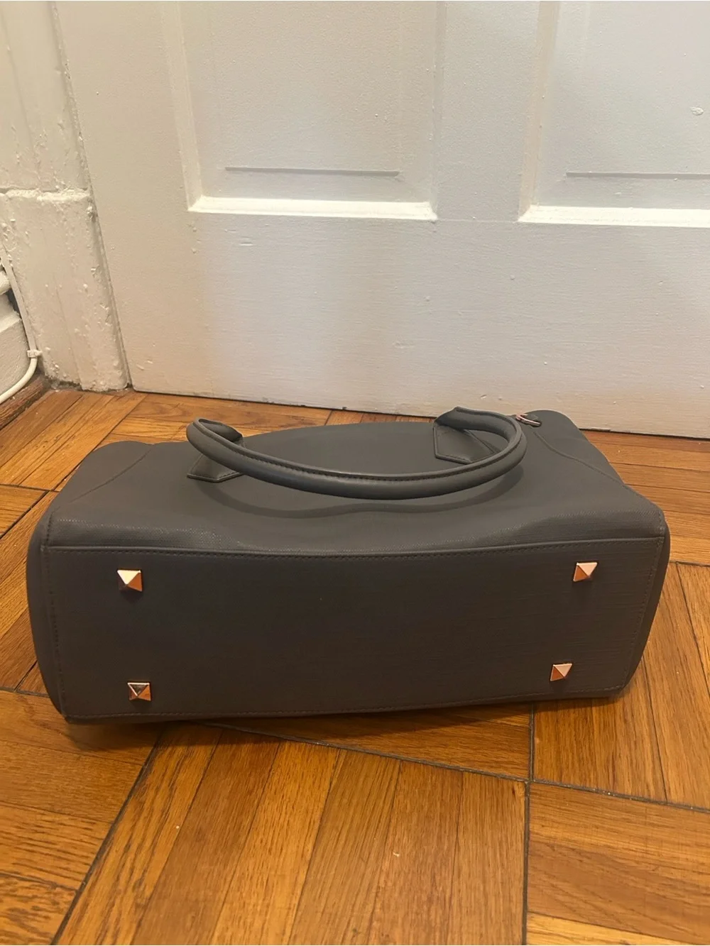 Like-New, Dagne Dover Signature Gray Tote with Gold Accent